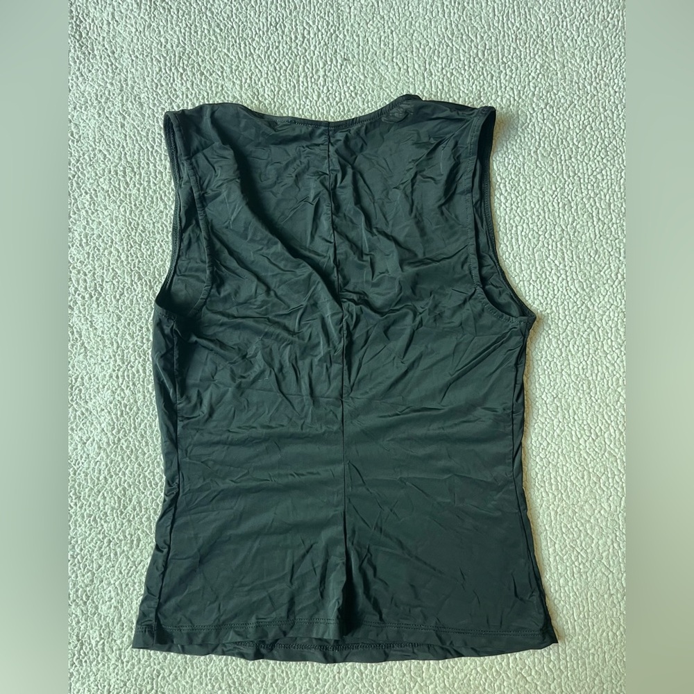 FREE PEOPLE INTIMATELY SECOND SKIN BLACK WOODLAND CAMI SCOOP TANK SMALL WOMENS - Picture 3 of 7